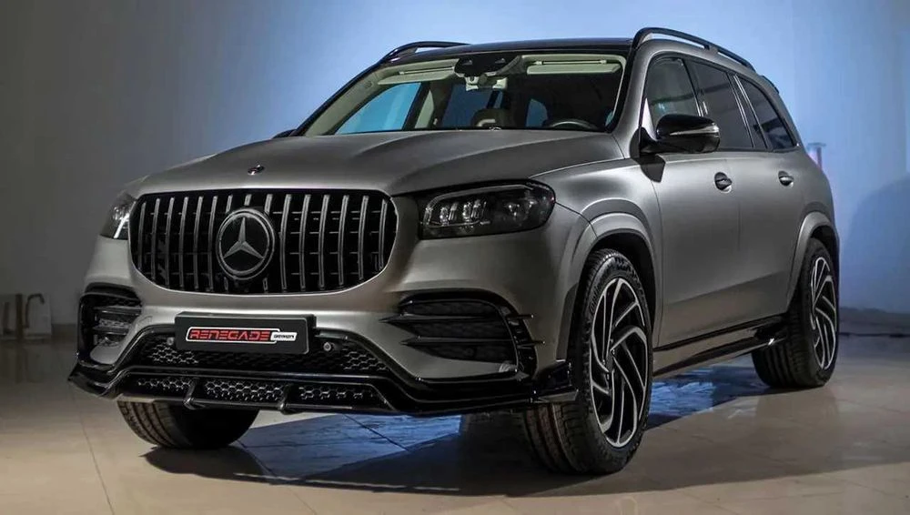 Решетка радиатора mercedes x167 gls тюнинг стиль amg 63 (черная \ хром