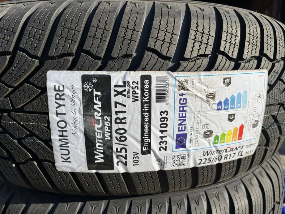 225/60 r17 Kumho WinterCraft WP52 НОВАЯ 23 год Korea Резина зимняя