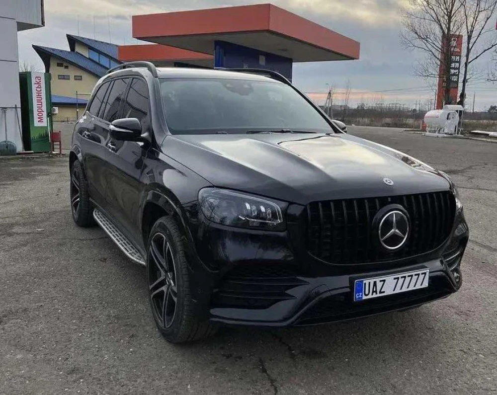 Решетка радиатора mercedes x167 gls тюнинг стиль amg 63 (черная \ хром