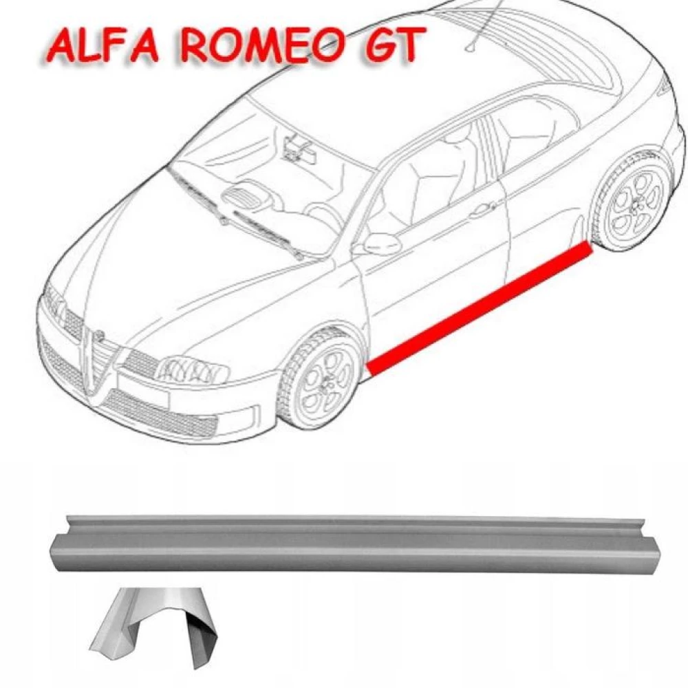 Пороги Alfa Romeo 147 156 GT Порог Поріг Короб Ремвставка Альфа Ромео