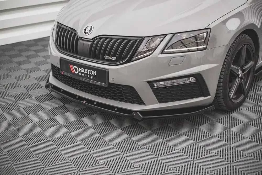 Сплиттер Skoda Octavia A7 RS (16-19) тюнинг губа переднего бампера
