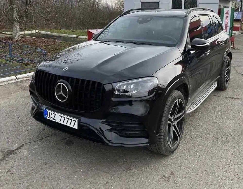 Решетка радиатора mercedes x167 gls тюнинг стиль amg 63 (черная \ хром