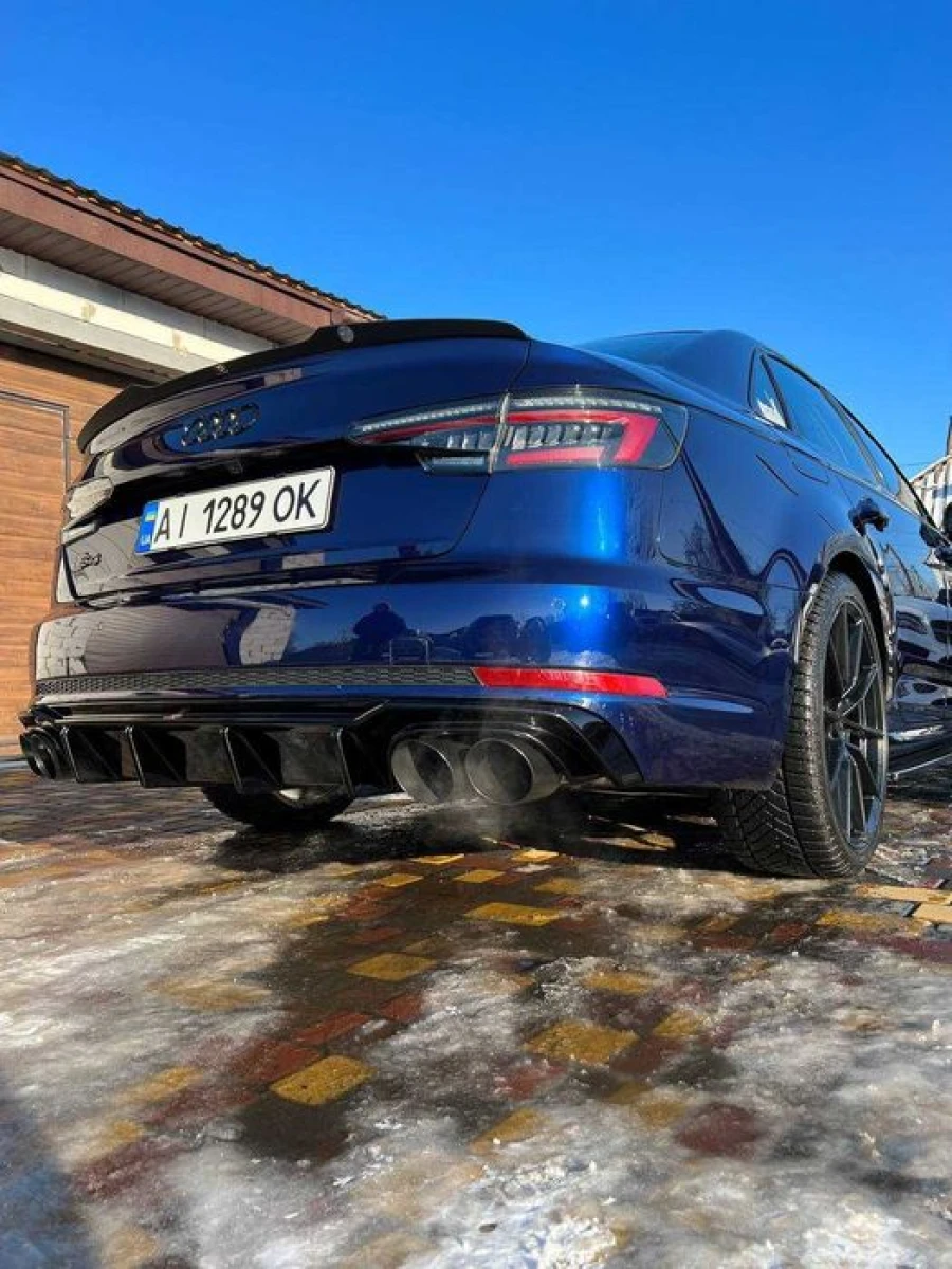 Диффузор Audi A4 b9 s-line \ S4 B9 \ A5 S5 тюнинг обвес юбка (maxton)