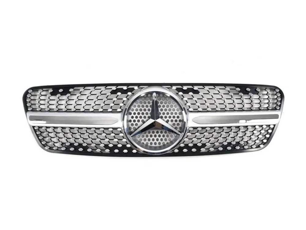 Решетка радиатора mercedes ML W163 1997-2005год.Diamond Silver