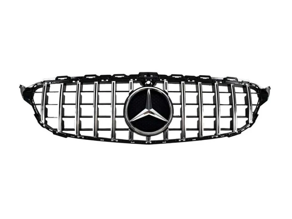 Решетка рад. mercedes C W205 14-18г.GTстиль (chrome Black) с камерой