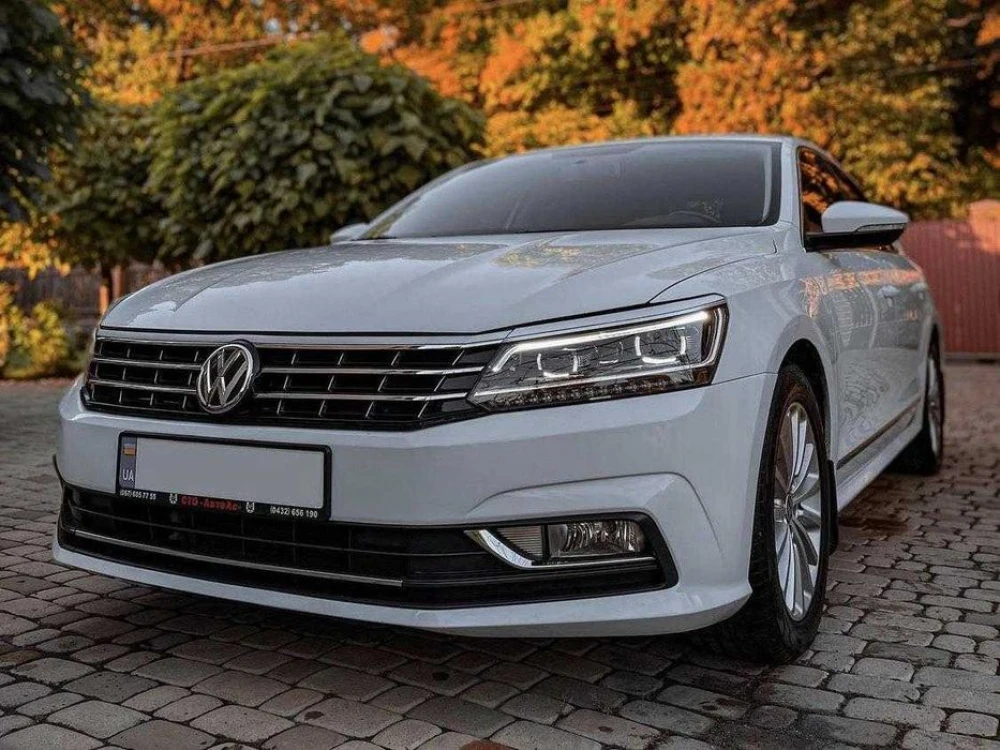 Передние фары VW Passat B8 USA тюнинг Full Led оптика (заміна галогену