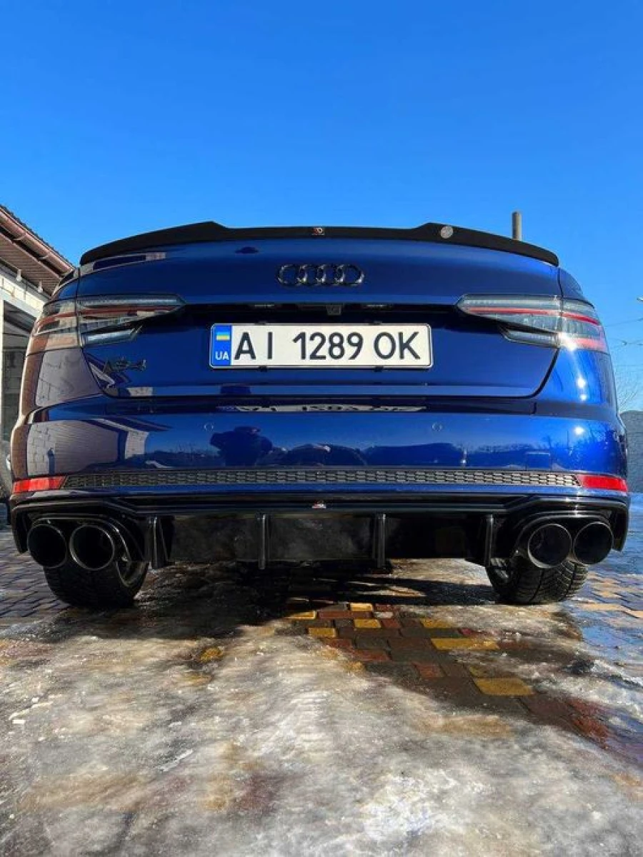 Диффузор Audi A4 b9 s-line \ S4 B9 \ A5 S5 тюнинг обвес юбка (maxton)