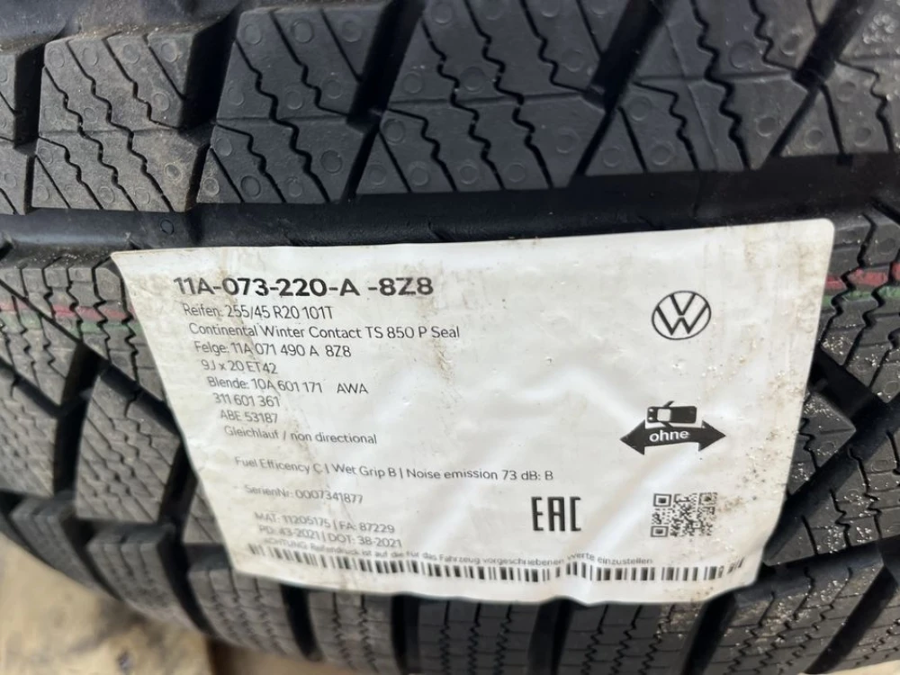 5х112 r20 VW ID4 ID6 Диски + Шины Continental WinterContact НОВЫЕ