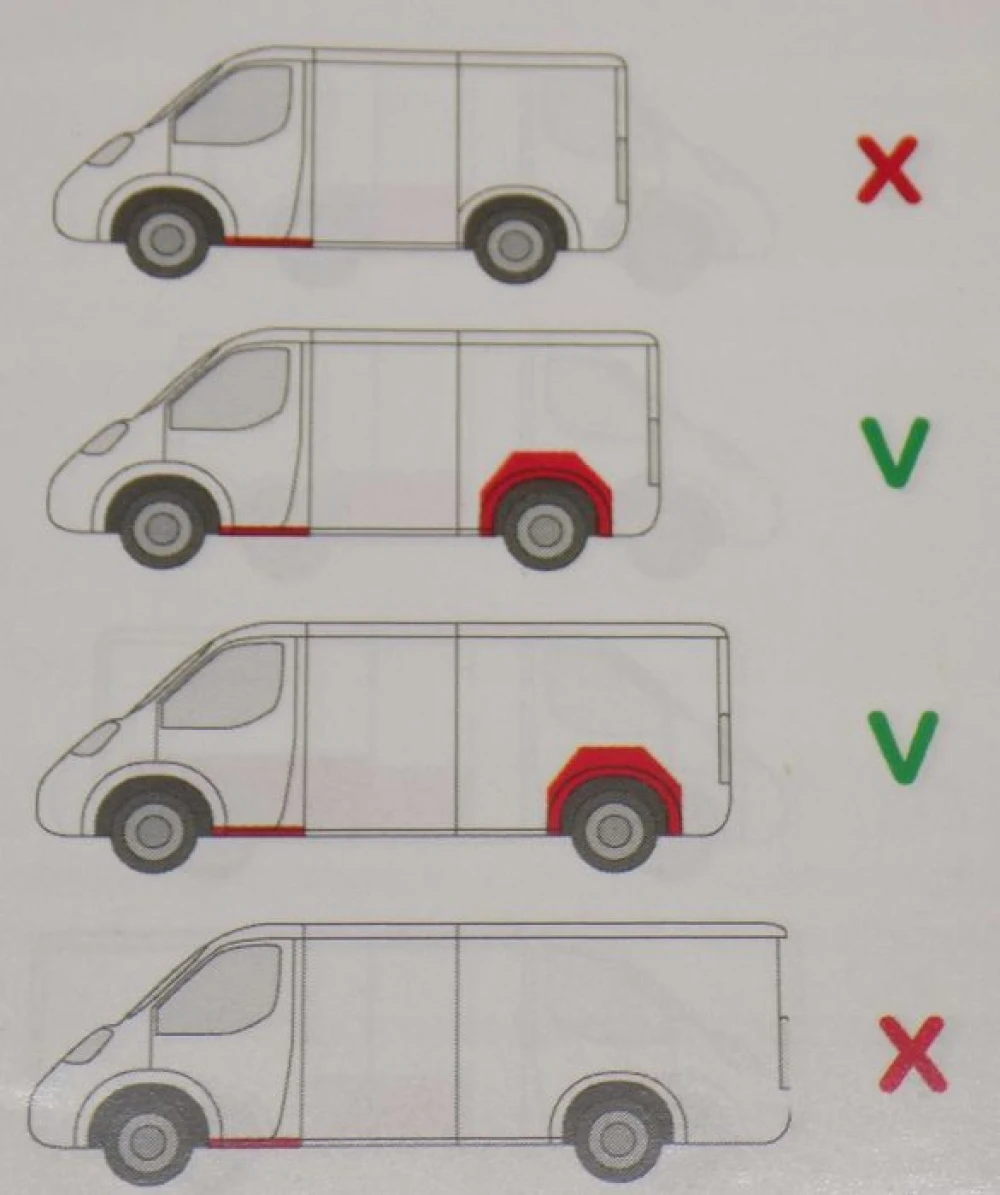 Крило заднє ремвставка FORD TRANSIT 2000-2006