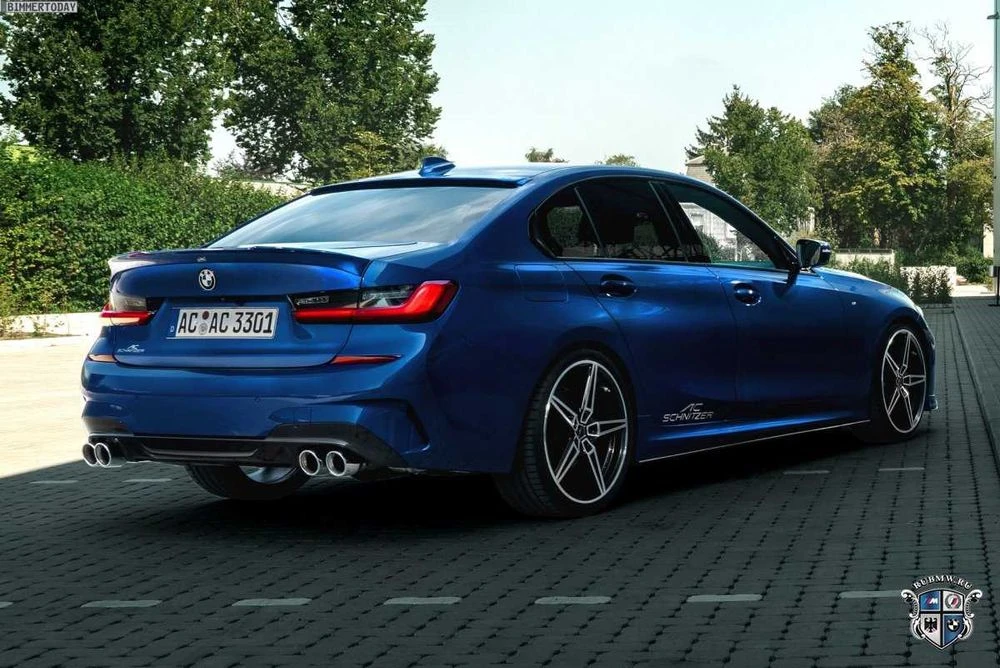 Спойлер bmw g20 тюнинг сабля стиль ac schnitzer (пластик, черный)
