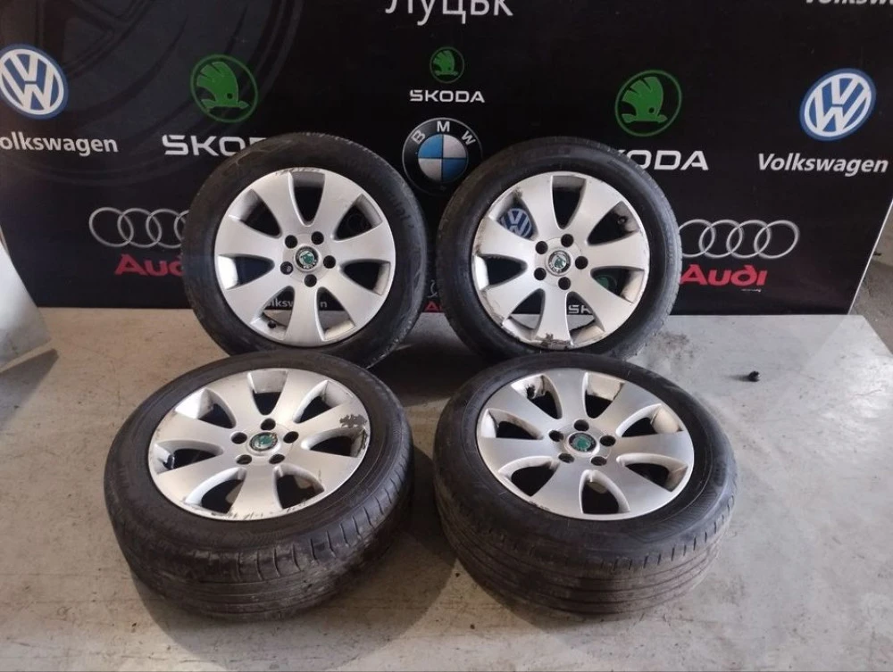 Диски + резина колеса VW Skoda 5/112 R16 205 55 R16