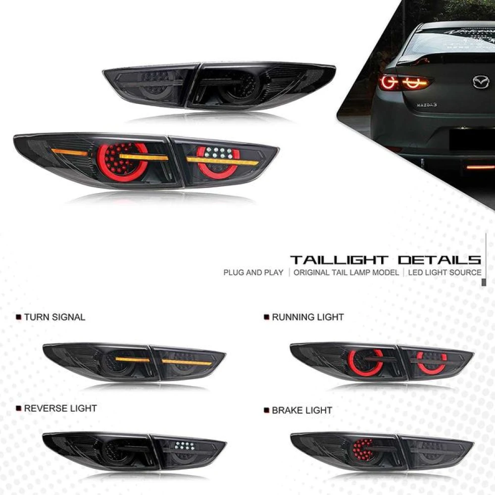 Фонари Mazda 3 BP (2019+) тюнинг led фонари (седан)