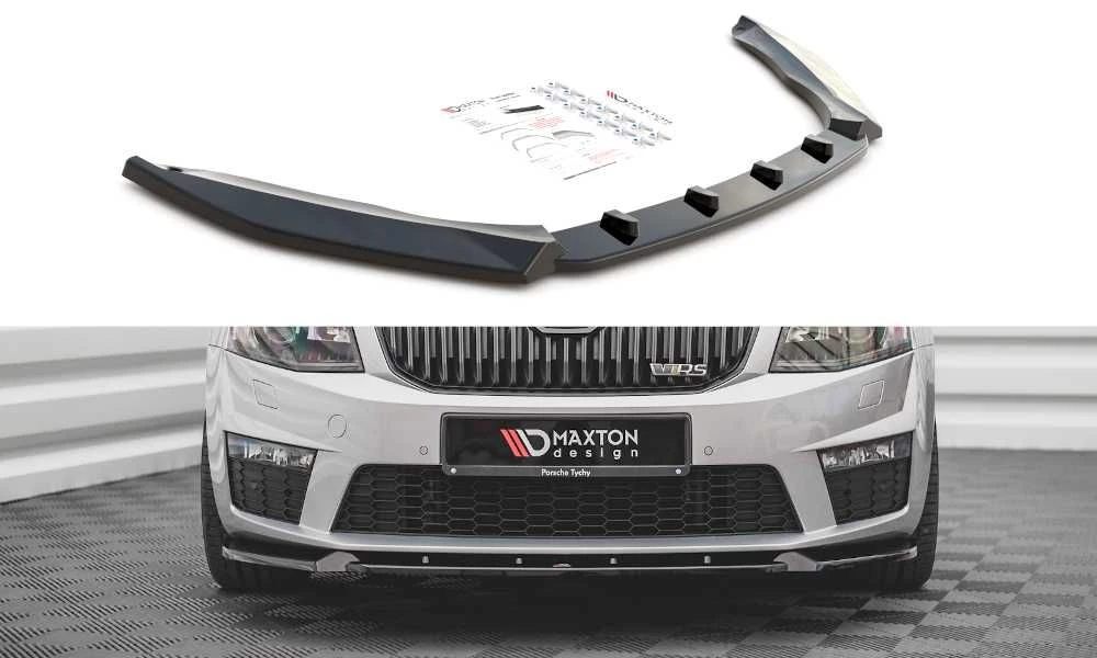 Сплиттер Skoda Octavia A7 RS (16-19) тюнинг губа переднего бампера