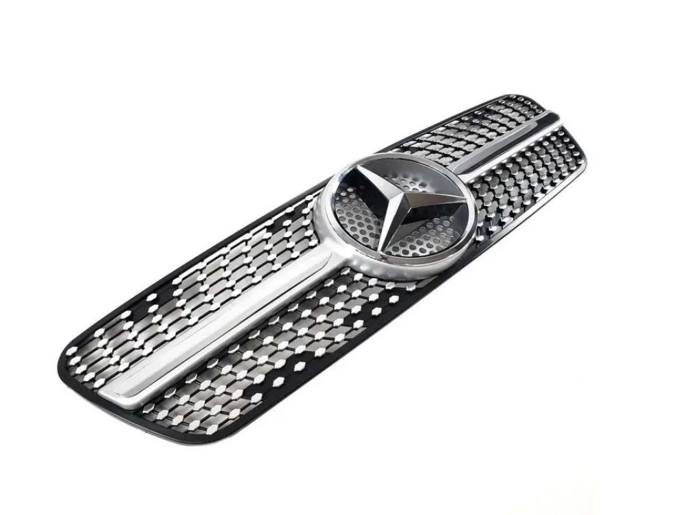 Решетка радиатора mercedes ML W163 1997-2005год.Diamond Silver