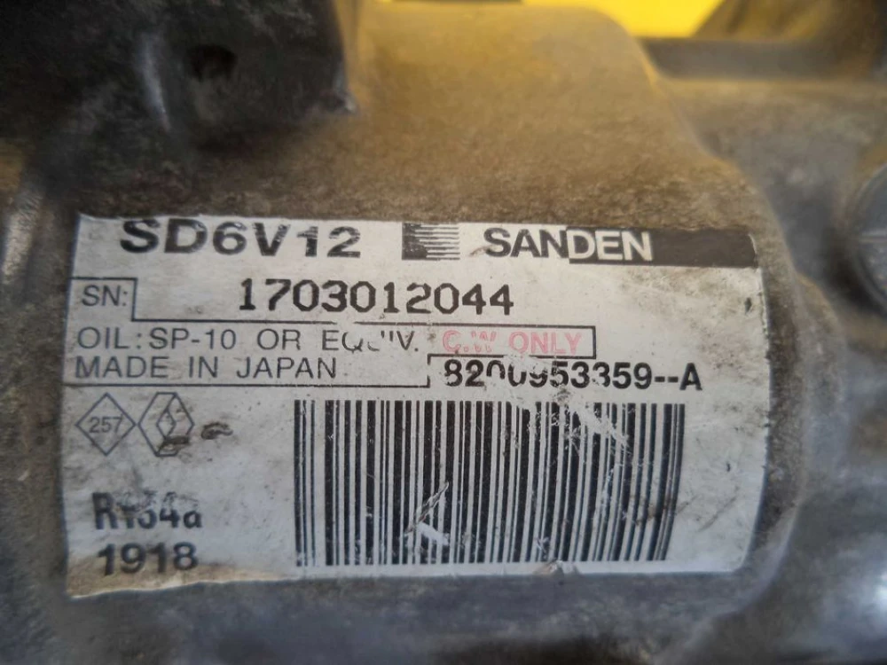 Компрессор кондиционера Nissan Qashqai (J10) Renault Kangoo (1,5 DCi)