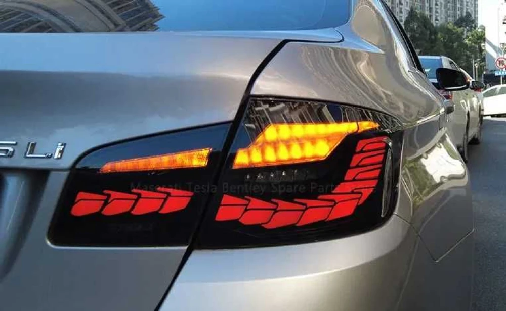 Фонари BMW F10 тюнинг Full Led оптика стиль (OLed) черные