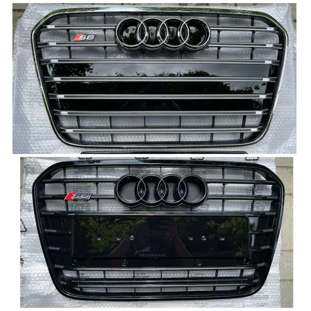 Решетка радиатора Audi A6 C7 (11-14) тюнинг решітка стиль S6 чорна