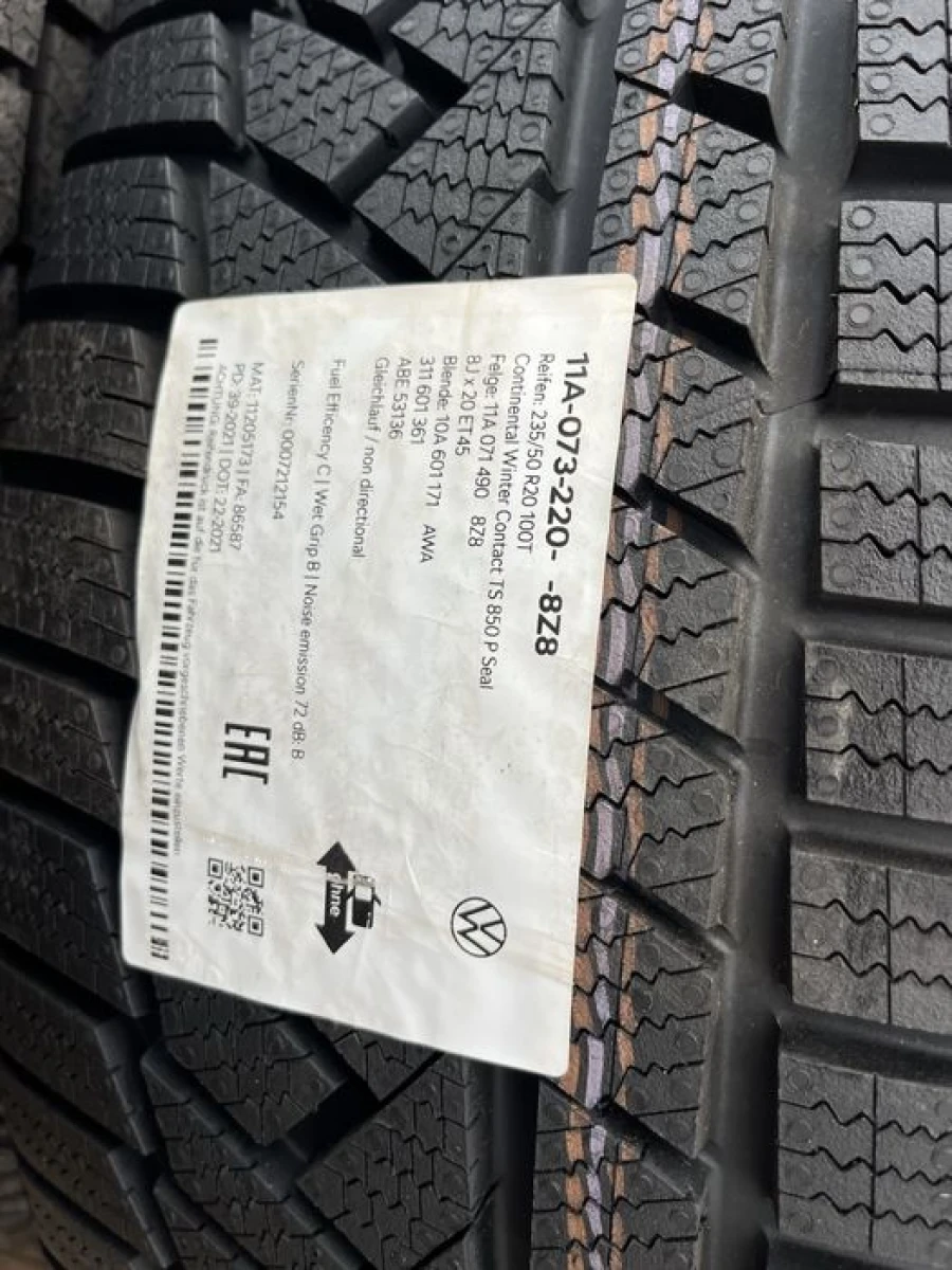 5х112 r20 VW ID4 ID6 Диски + Шины Continental WinterContact НОВЫЕ