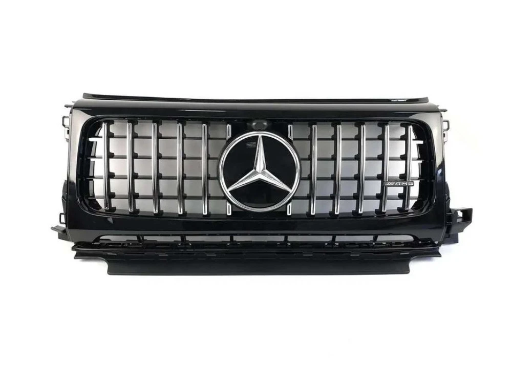 Решетка радиатора mercedes G W463 18-22г.GT стиль(Chome Black)+Окуляри