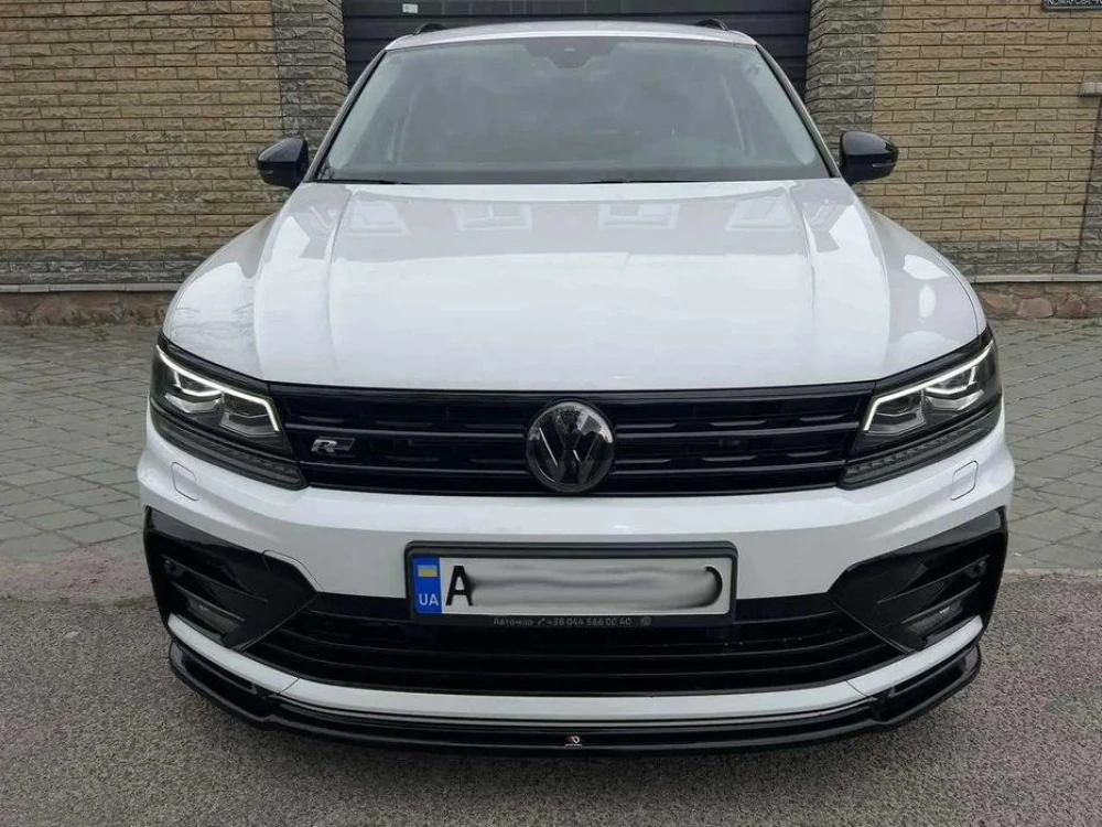 Сплиттер VW Tiguan R-line (16-20) тюнинг обвес губа юбка