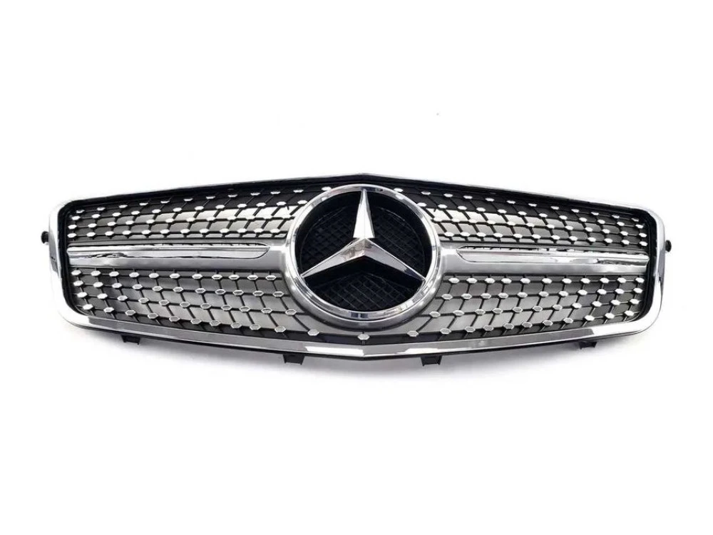 Решетка радиатора mercedes  E W212 2009-2013год Diamond Silver