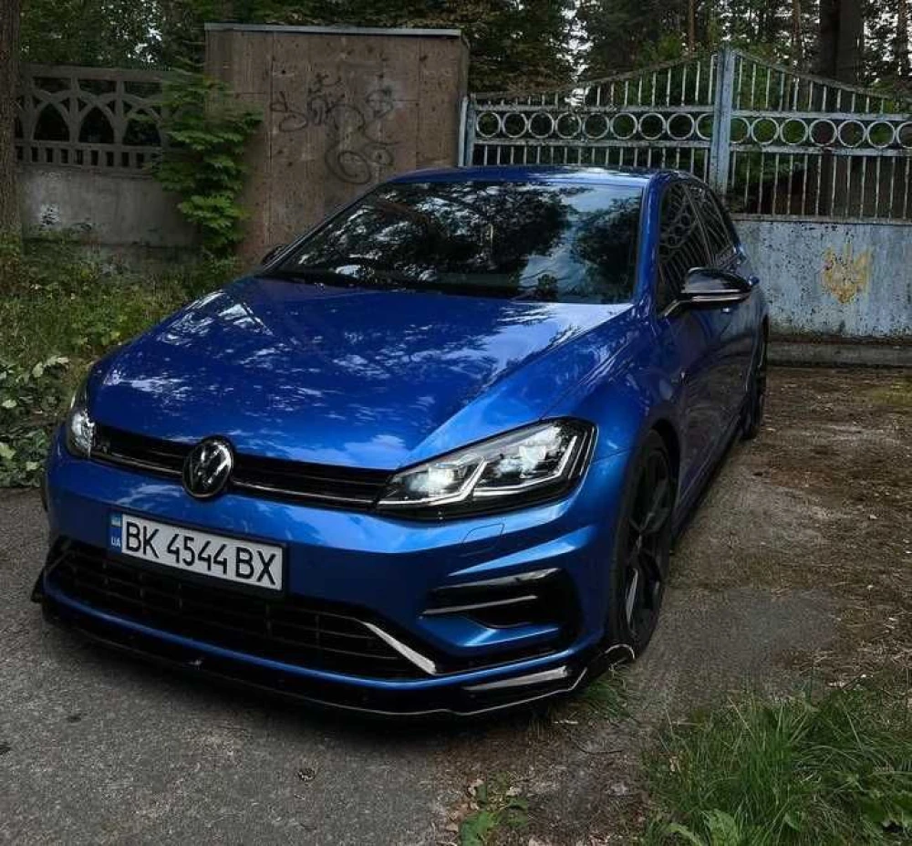 Сплиттер VW Golf 7.5 R тюнинг обвес губа юбка диффузор