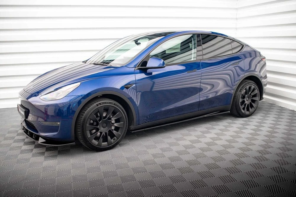 Тюнинг Tesla Model Y обвес сплиттер губа пороги диффузор