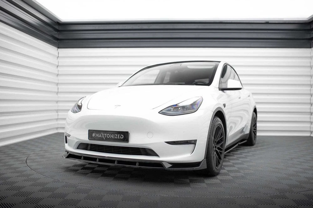 Тюнинг Tesla Model Y обвес сплиттер губа пороги диффузор