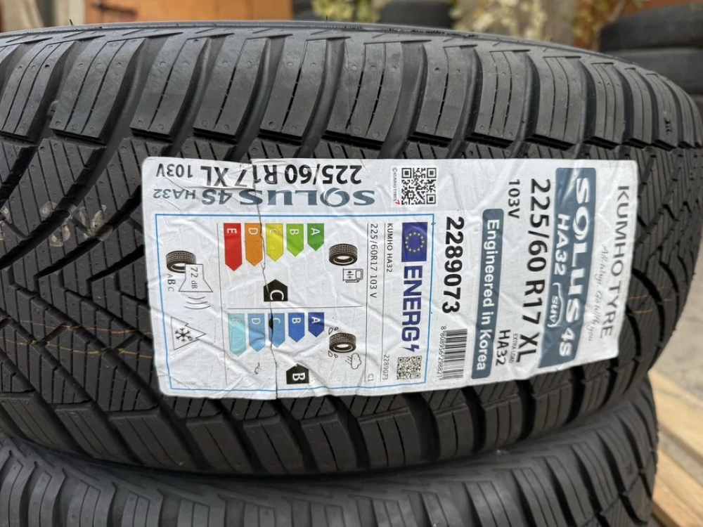 225/60 r17 Kumho Solus 4S НОВАЯ Резина всесезонная 23 год