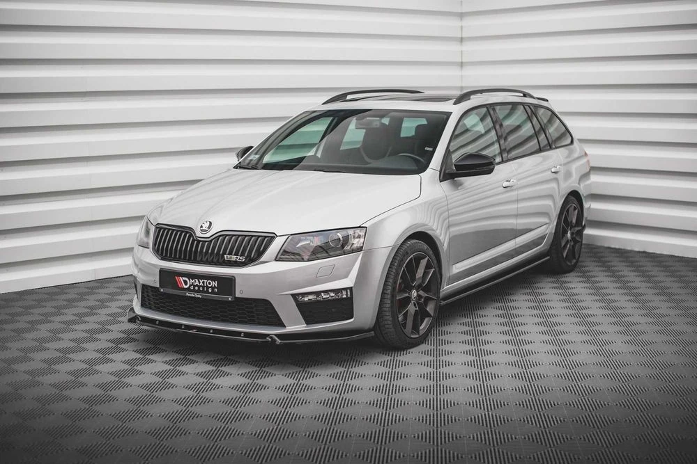 Сплиттер Skoda Octavia A7 RS (16-19) тюнинг губа переднего бампера