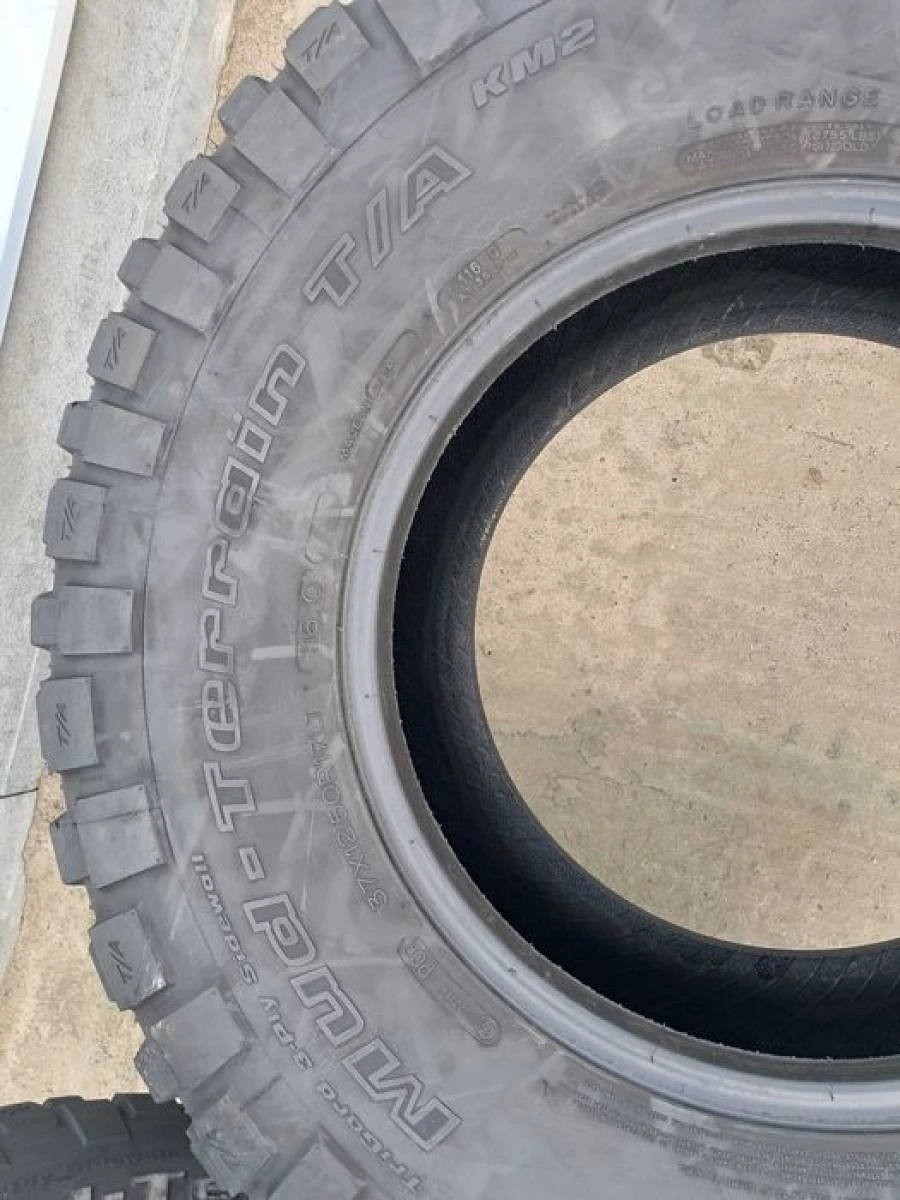 Резина 95%(13мм) протектор BF Goodrich 37x12,50 R17 Mud Terrain TA KM2
