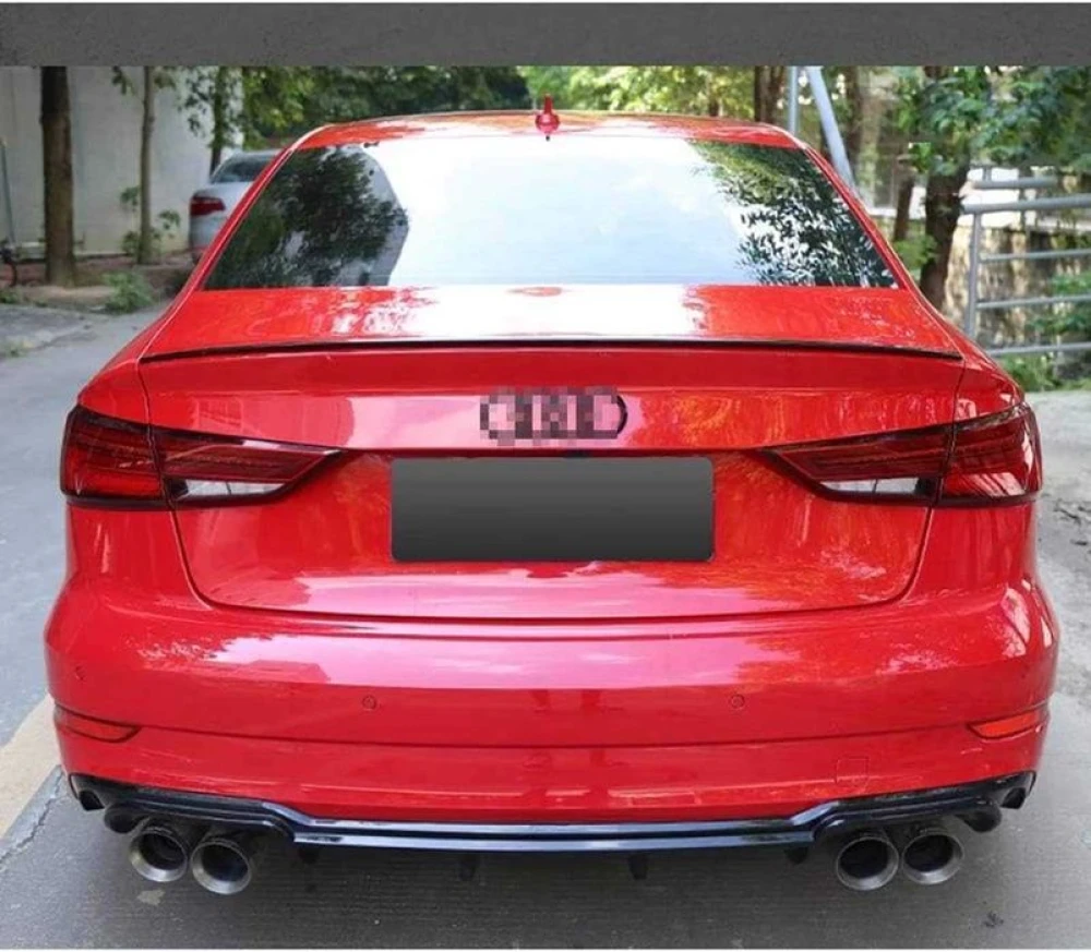 Спойлер Audi A3 8V тюнинг сабля Ауди А3 стиль S3 (чорний глянц)