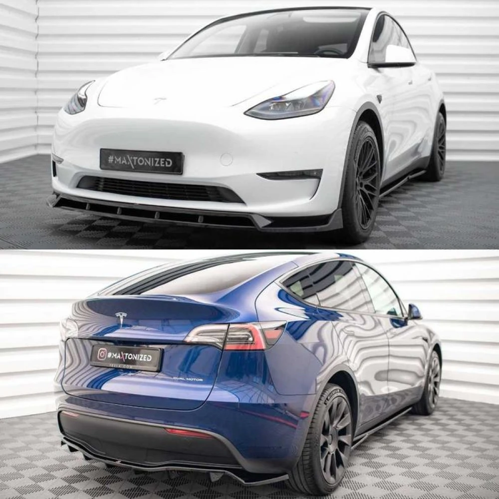 Тюнинг Tesla Model Y обвес сплиттер губа пороги диффузор