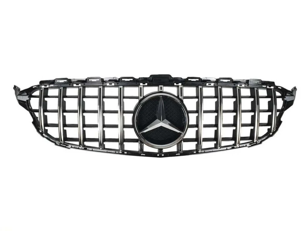 Решетка рад. mercedes C W205 14-18г.GT стиль (chrome Black) без камеры