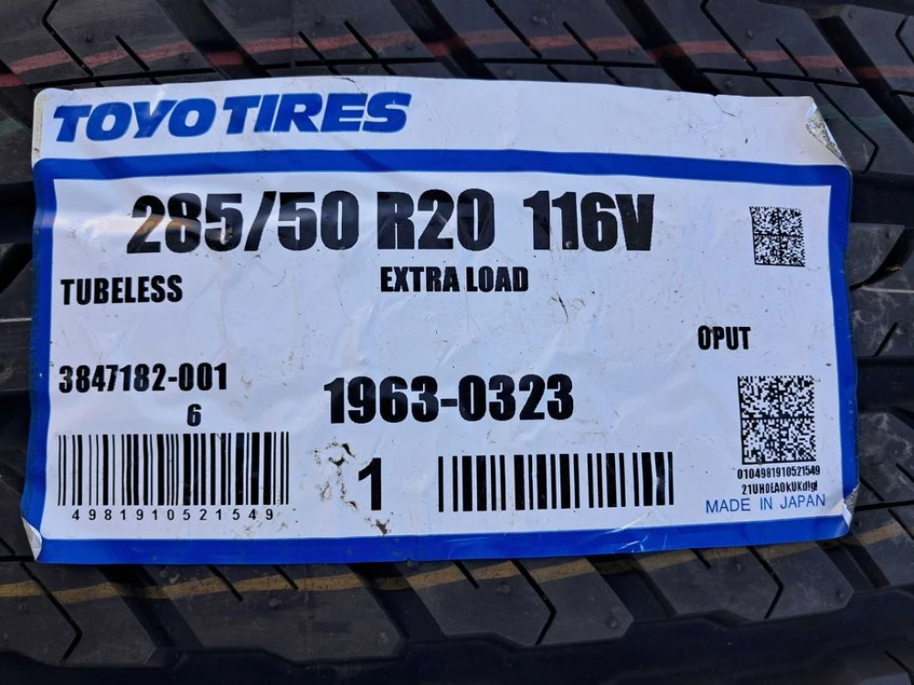 Резина НОВА Toyo 285/50 R20 Open Country U/T Japan