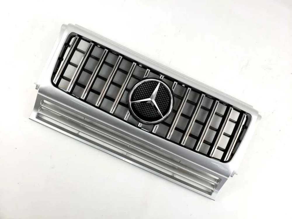 Решетка радиатора mercedes G W463 90-18г.GT стиль (Silver Chrome)