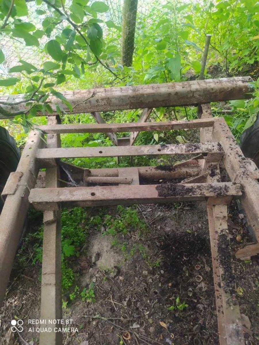 Причіп прицеп одноосний 1ПТС2 рама ось вісь з колесами