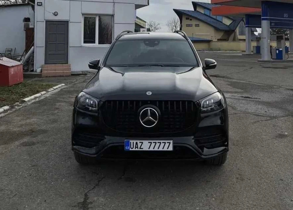 Решетка радиатора mercedes x167 gls тюнинг стиль amg 63 (черная \ хром