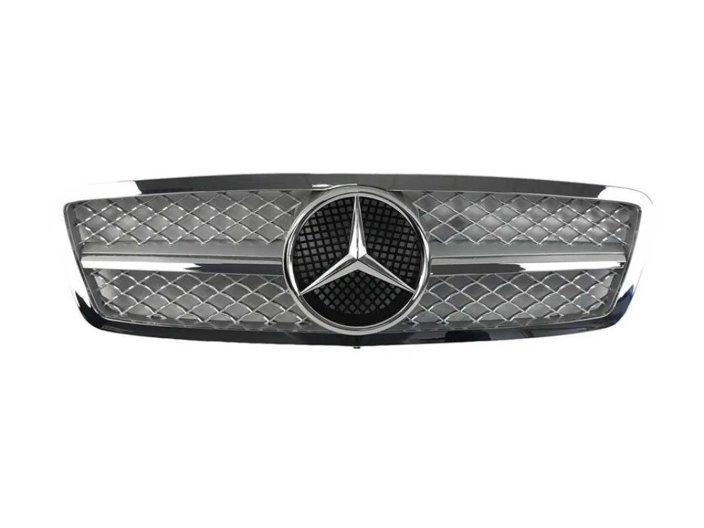 Решетка радиатора Mercedes-BenzC-ClassW203 00-07г.AMG стиль SL Silver