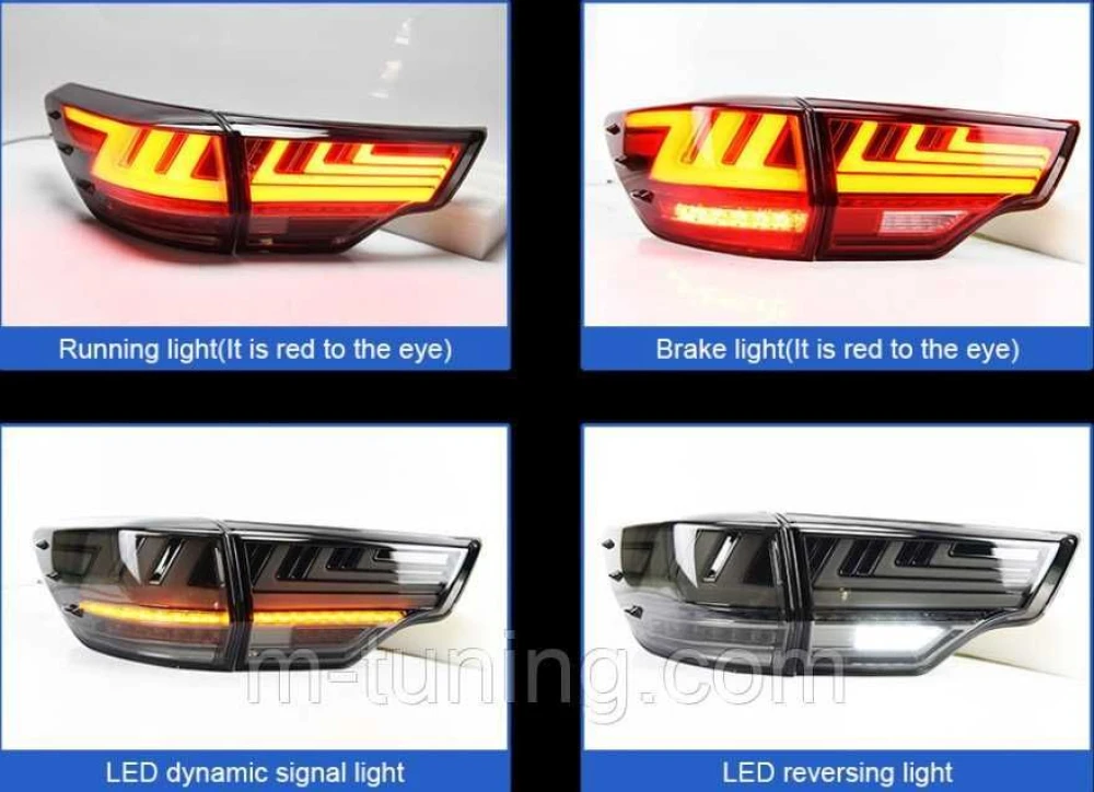 Фонари Toyota Highlander 50 (14-19) тюнинг Led оптика хайлендер фонарь