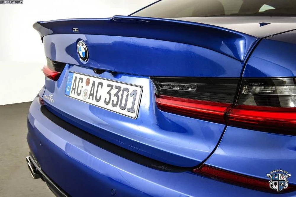 Спойлер bmw g20 тюнинг сабля стиль ac schnitzer (пластик, черный)