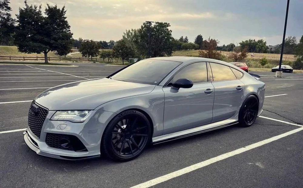 Сплиттер Audi A7 4G тюнинг губа юбка обвес RS7 элерон