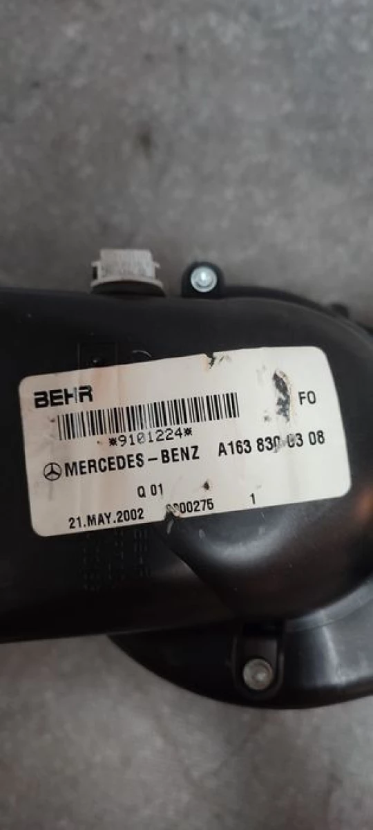 Вентилятор пічки MB ML W163 A1638300308
