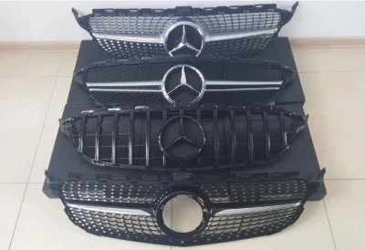 Решетка радиатора Mercedes C w203 w204 w205 (99-20) AMG C63 Diamond Gt